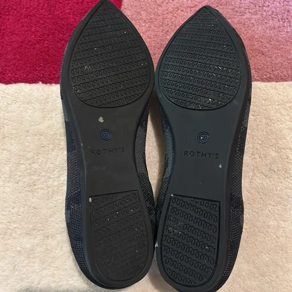 Rothy’s retired The Point Flats Black/Grey Camo - Picture 10 of 17